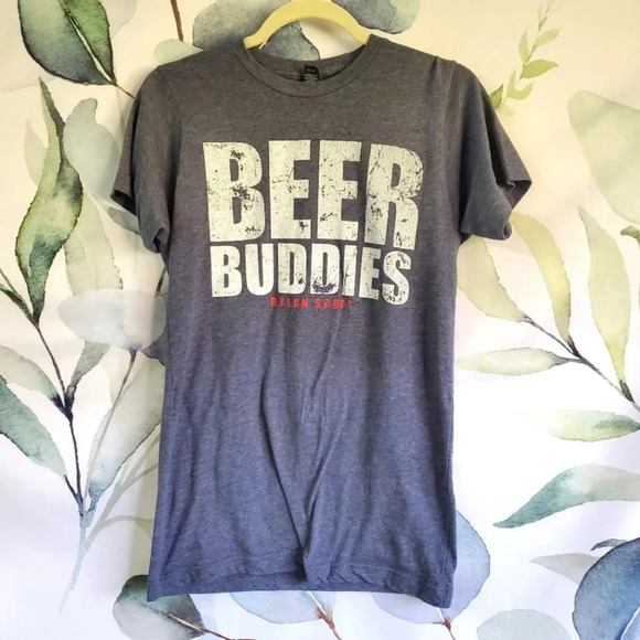 DYLAN SCOTT | Beer Buddies Tee in Gray sz S - Picture 1 of 6